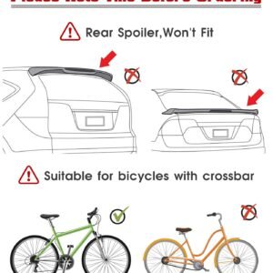 3 Bike Universal Cycle Bicycle Car Rear Carrier Rack Hanger Mount for Car Sedan Hatchback Minivan SUV | Fitness Equipment Store