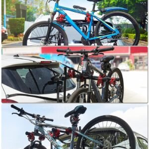 3 Bike Universal Cycle Bicycle Car Rear Carrier Rack Hanger Mount for Car Sedan Hatchback Minivan SUV | Fitness Equipment Store