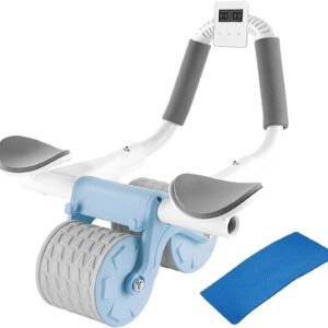 Elbow Support Automatic Rebound Abdominal Wheel Plank Machine Ab Roller Abs Workout Belly Blue | Fitness Equipment Store