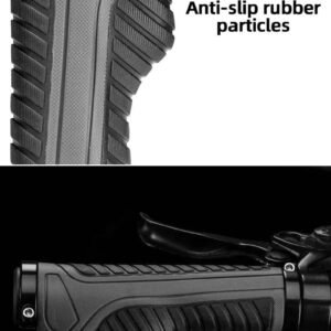 Bicycle Grips MTB Road Bike Double Lock Rubber Handlebar Grips Anti-Slip Rock Bros BLUE | Fitness Equipment Store