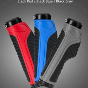 Bicycle Grips MTB Road Bike Double Lock Rubber Handlebar Grips Anti-Slip Rock Bros BLUE | Fitness Equipment Store