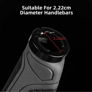 Bicycle Grips MTB Road Bike Double Lock Rubber Handlebar Grips Anti-Slip Rock Bros BLUE | Fitness Equipment Store