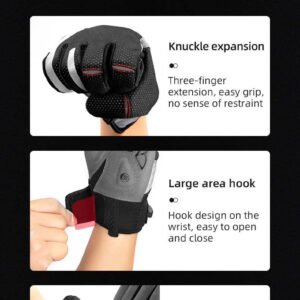 MTB Heated Gloves XLarge for Mountain Road Bike Breathable Winter Autumn Cycling Camping Running Outdoor Sport Rockbros | Fitness Equipment Store