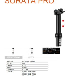 Satori Mountain Bike Height Adjustable Seatpost Internal Cable 30.9 Diameter 150mm Travel | Fitness Equipment Store