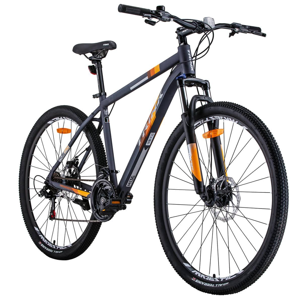 Trinx M136 Pro 29er 21 Speed Mountain Bike MTB 29 Wheel Grey/Orange 2 Trinx M136 Pro 29er 21 Speed Mountain Bike MTB 29 Wheel Grey/Orange - Image 2