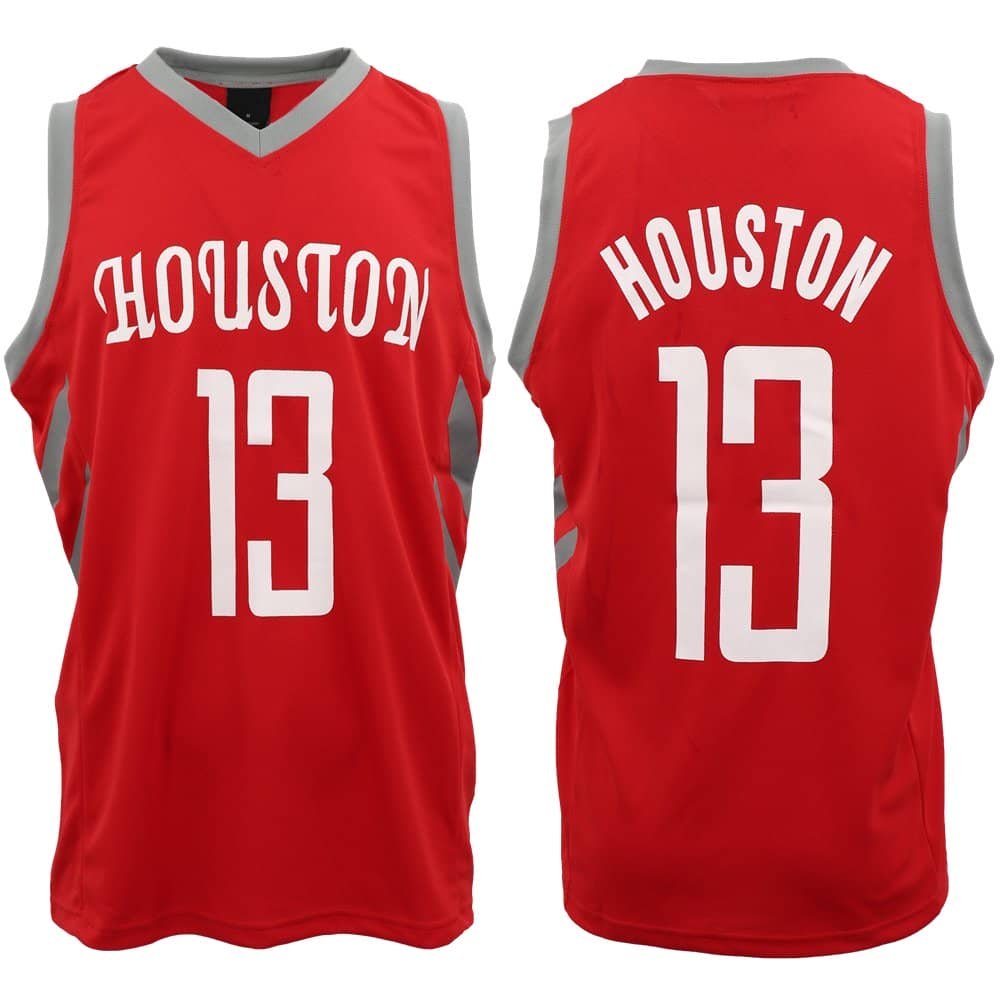 V474-393228-103706-07.jpg New Men's Basketball Jersey Sports T Shirt Tee Vest Tops Gym Chicago Los Angeles, Red - Houston 13, 3XL | Fitness Equipment Store