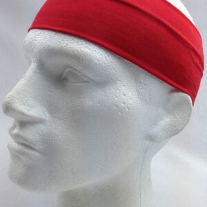PLAIN HEADBAND Elastic Stretch Sports Yoga Hair Band Unisex 8cm Wide Wrap - Red | Fitness Equipment Store