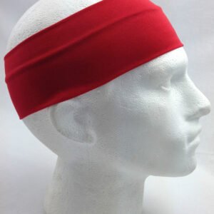 PLAIN HEADBAND Elastic Stretch Sports Yoga Hair Band Unisex 8cm Wide Wrap - Red | Fitness Equipment Store