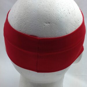 PLAIN HEADBAND Elastic Stretch Sports Yoga Hair Band Unisex 8cm Wide Wrap - Red | Fitness Equipment Store