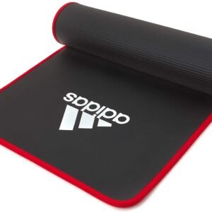 Adidas Training 10mm Exercise Floor Mat Gym Thick Yoga Fitness Judo Pilates - Black/Red | Fitness Equipment Store