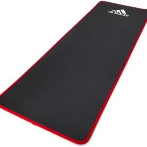 Adidas Training 10mm Exercise Floor Mat Gym Thick Yoga Fitness Judo Pilates - Black/Red | Fitness Equipment Store