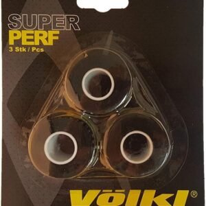 Volkl Super Perf Over Grip Overgrip Tennis Squash Badminton - 3 Pack - Black | Fitness Equipment Store