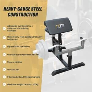 Preacher Curl Bench Weights Commercial Bicep Arms | Fitness Equipment Store