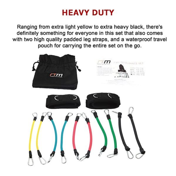 13PC Kinetic Fitness Exercise Resistance Leg Bands Tubes Set | Fitness Equipment Store
