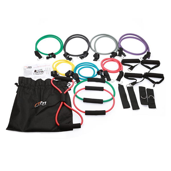 19PC Resistance Exercise Fitness Bands Tubes Kit Yoga Set | Fitness Equipment Store