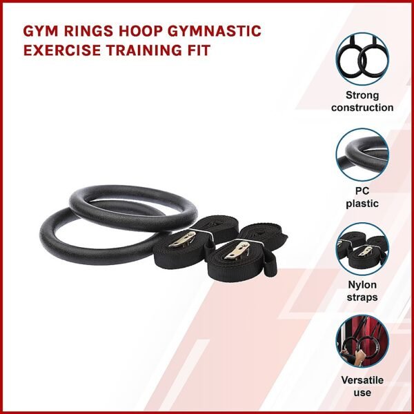 Gym Rings Hoop Gymnastic Exercise Training Fit | Fitness Equipment Store