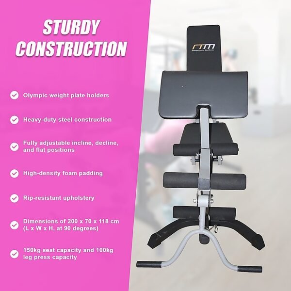 FID Flat Incline Decline Bench Press w/ Leg Extension | Fitness Equipment Store