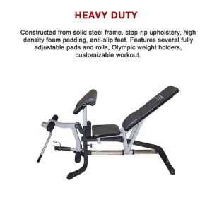FID Flat Incline Decline Bench Press w/ Leg Extension | Fitness Equipment Store