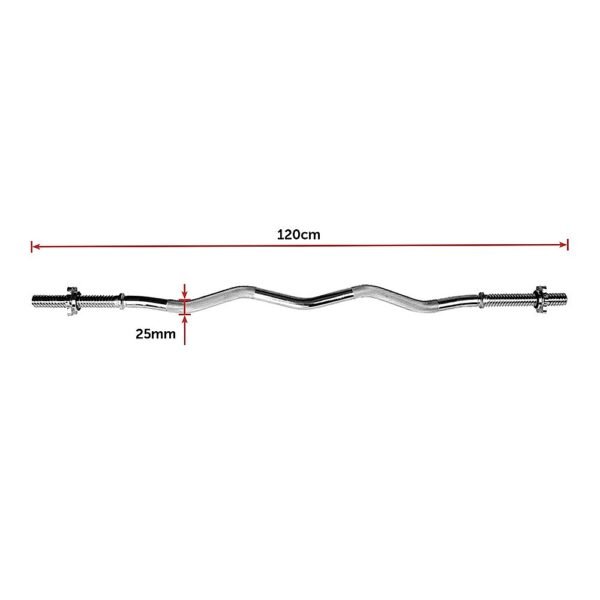 Curl Bar Barbell Heavy Duty EZ with Spinlock Collars | Fitness Equipment Store