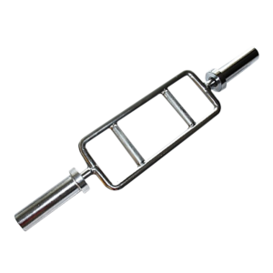Chrome Olympic Tricep Bar Barbell Heavy Duty with Spring Collars | Fitness Equipment Store