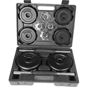 20kg Black Dumbbell Set with Carrying Case | Fitness Equipment Store