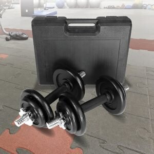20kg Black Dumbbell Set with Carrying Case | Fitness Equipment Store