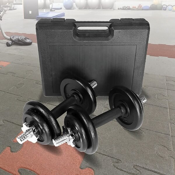 20kg Black Dumbbell Set with Carrying Case | Fitness Equipment Store