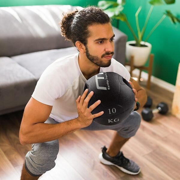 10kg Double-Handled Rubber Medicine Core Ball | Fitness Equipment Store