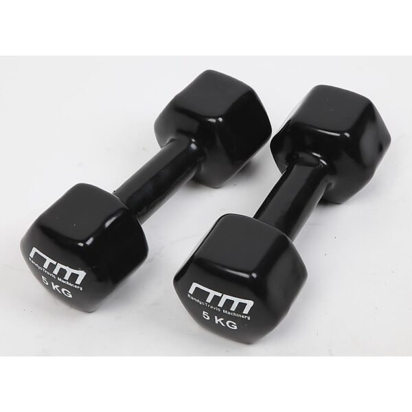 5kg Dumbbells Pair PVC Hand Weights Rubber Coated | Fitness Equipment Store