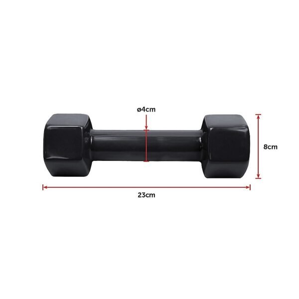5kg Dumbbells Pair PVC Hand Weights Rubber Coated | Fitness Equipment Store