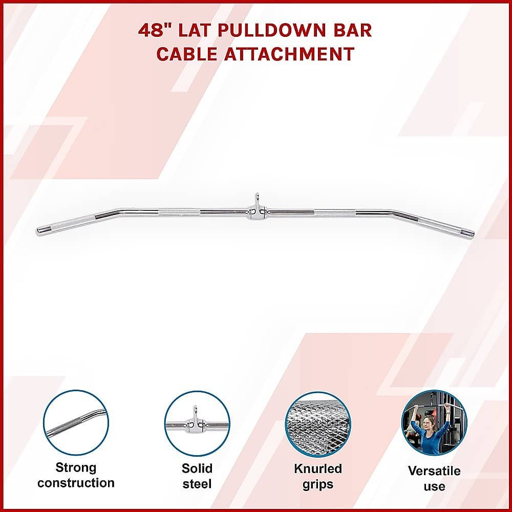 48" Lat Pulldown Bar Cable Attachment 3 48" Lat Pulldown Bar Cable Attachment - Image 3