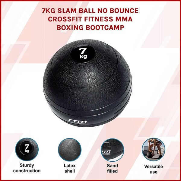 7kg Slam Ball No Bounce Crossfit Fitness MMA Boxing BootCamp | Fitness Equipment Store