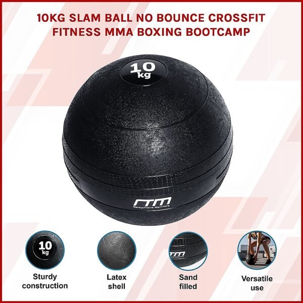 10kg Slam Ball No Bounce Crossfit Fitness MMA Boxing BootCamp | Fitness Equipment Store