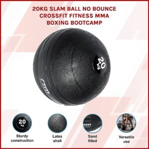 20kg Slam Ball No Bounce Crossfit Fitness MMA Boxing BootCamp | Fitness Equipment Store