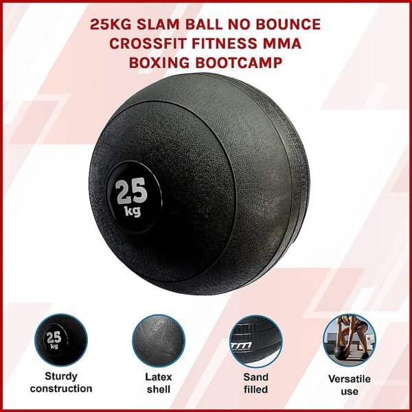 25kg Slam Ball No Bounce Crossfit Fitness MMA Boxing BootCamp | Fitness Equipment Store