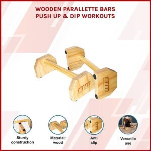 Wooden Parallette Bars Push Up & Dip Workouts | Fitness Equipment Store