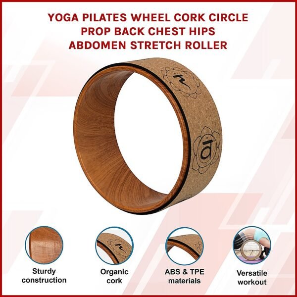 Yoga Pilates Wheel Cork Circle Prop Back Chest Hips Abdomen Stretch Roller | Fitness Equipment Store