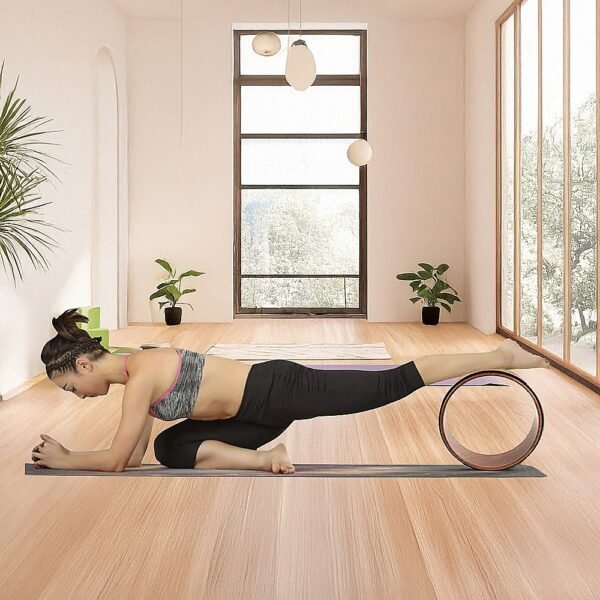 Yoga Pilates Wheel Cork Circle Prop Back Chest Hips Abdomen Stretch Roller | Fitness Equipment Store