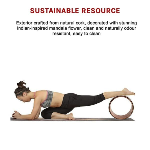 Yoga Pilates Wheel Cork Circle Prop Back Chest Hips Abdomen Stretch Roller | Fitness Equipment Store