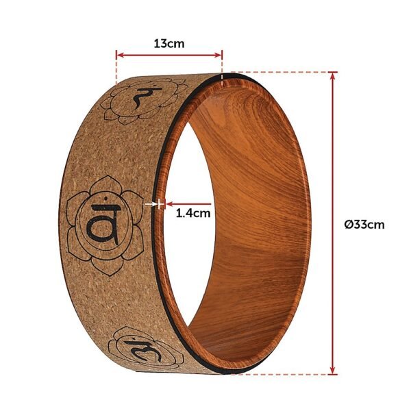 Yoga Pilates Wheel Cork Circle Prop Back Chest Hips Abdomen Stretch Roller | Fitness Equipment Store