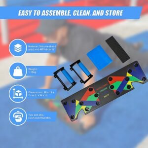 9 in 1 Push Up Board Yoga Bands Fitness Workout Train Gym Exercise Pushup Stand | Fitness Equipment Store