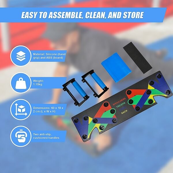 9 in 1 Push Up Board Yoga Bands Fitness Workout Train Gym Exercise Pushup Stand | Fitness Equipment Store