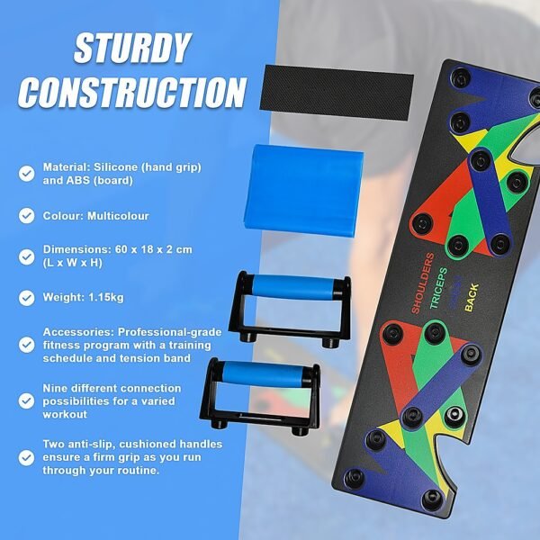 9 in 1 Push Up Board Yoga Bands Fitness Workout Train Gym Exercise Pushup Stand | Fitness Equipment Store