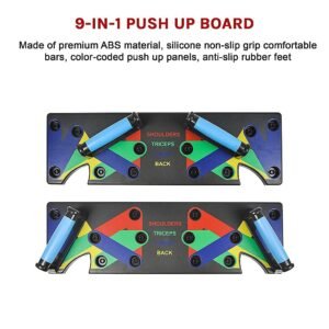 9 in 1 Push Up Board Yoga Bands Fitness Workout Train Gym Exercise Pushup Stand | Fitness Equipment Store