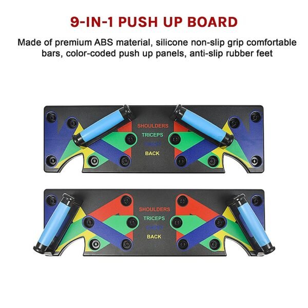 9 in 1 Push Up Board Yoga Bands Fitness Workout Train Gym Exercise Pushup Stand | Fitness Equipment Store