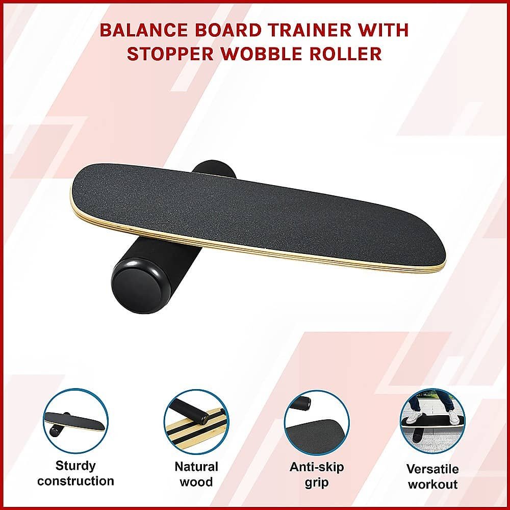 Balance Board Trainer with Stopper Wobble Roller 3 Balance Board Trainer with Stopper Wobble Roller - Image 3