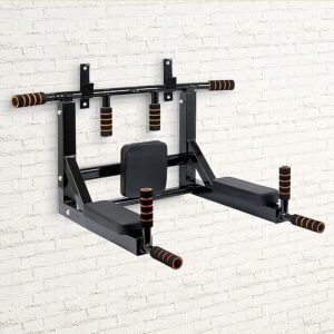 Heavy Duty Wall Mounted Power Station - Knee Raise - Pull Up - Chin Up -Dips Bar | Fitness Equipment Store