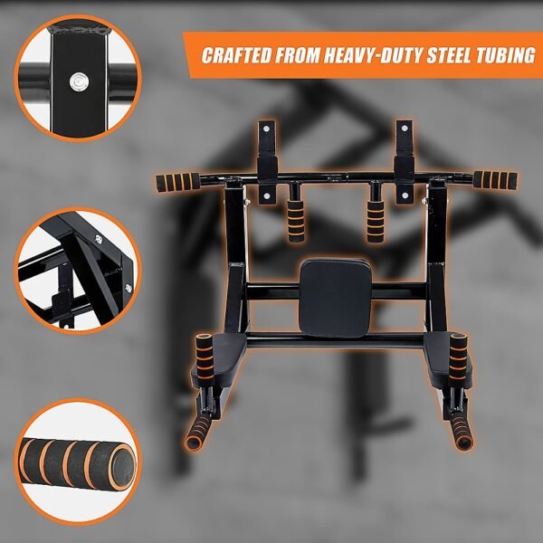 Heavy Duty Wall Mounted Power Station - Knee Raise - Pull Up - Chin Up -Dips Bar | Fitness Equipment Store