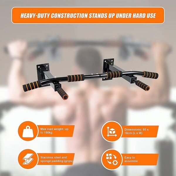 Pull Up Bar Home Gym Heavy Duty Chin Up Bar Ceiling Wall Mounted | Fitness Equipment Store