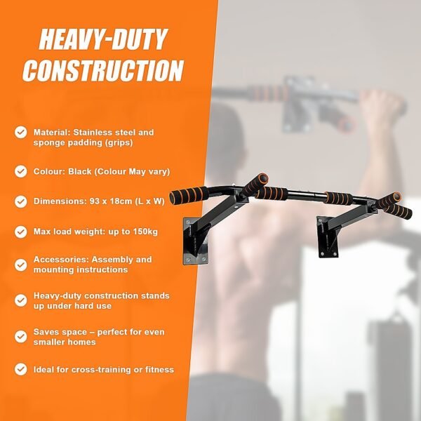 Pull Up Bar Home Gym Heavy Duty Chin Up Bar Ceiling Wall Mounted | Fitness Equipment Store